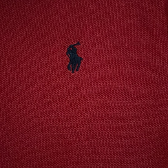 Ralph Lauren red short sleeve 2 button down shirt - Picture 2 of 4